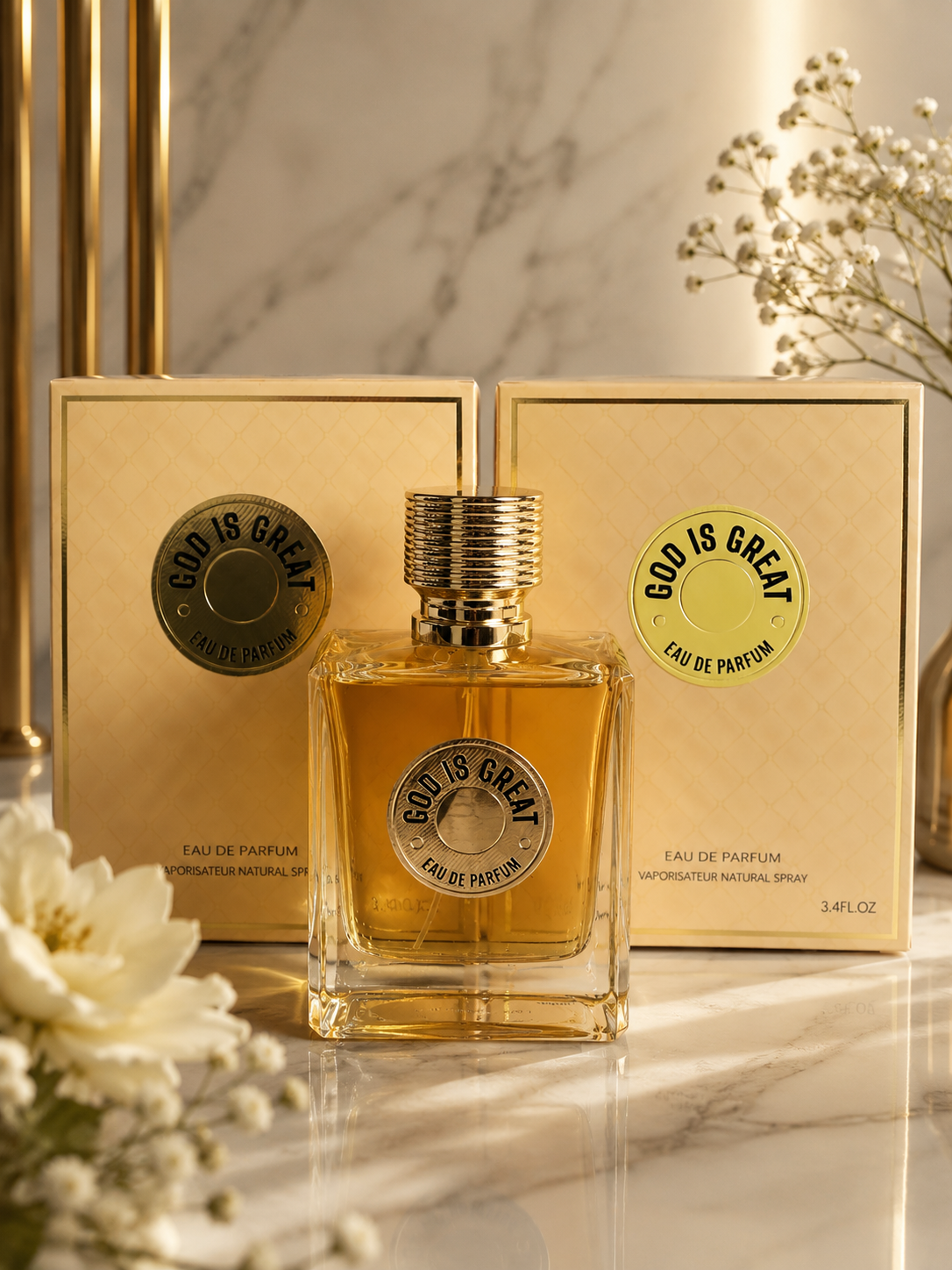 GOD IS GREAT

EAU DE PARFUM
100 mL / 3.4 FL. OZ.
Unisex