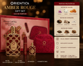 Orientica Amber Rouge – 80 ml Eau de Parfum + 7.5 ml Eau de Parfum + Atomizador + Bolso de regalo ❤️✨
