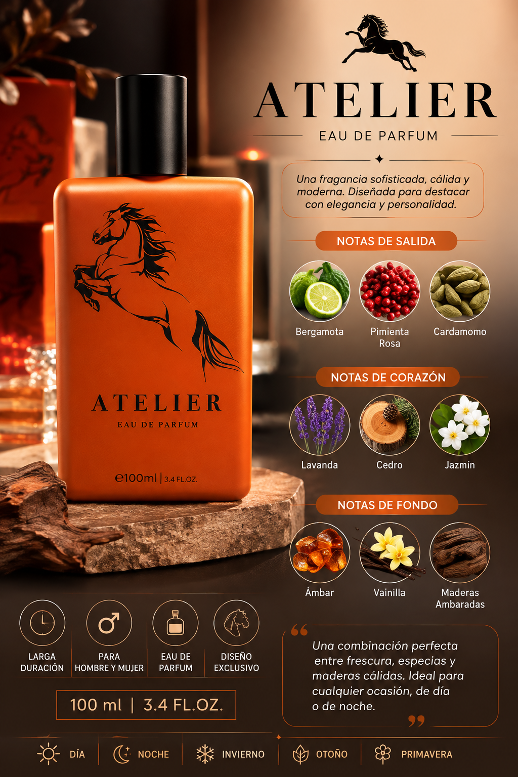 ATELIER – CAMARA PERFUMES
EAU DE PARFUM | 100 ML – 3.4 FL. OZ.
