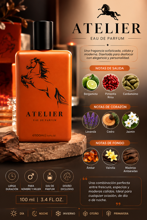 ATELIER – CAMARA PERFUMES
EAU DE PARFUM | 100 ML – 3.4 FL. OZ.