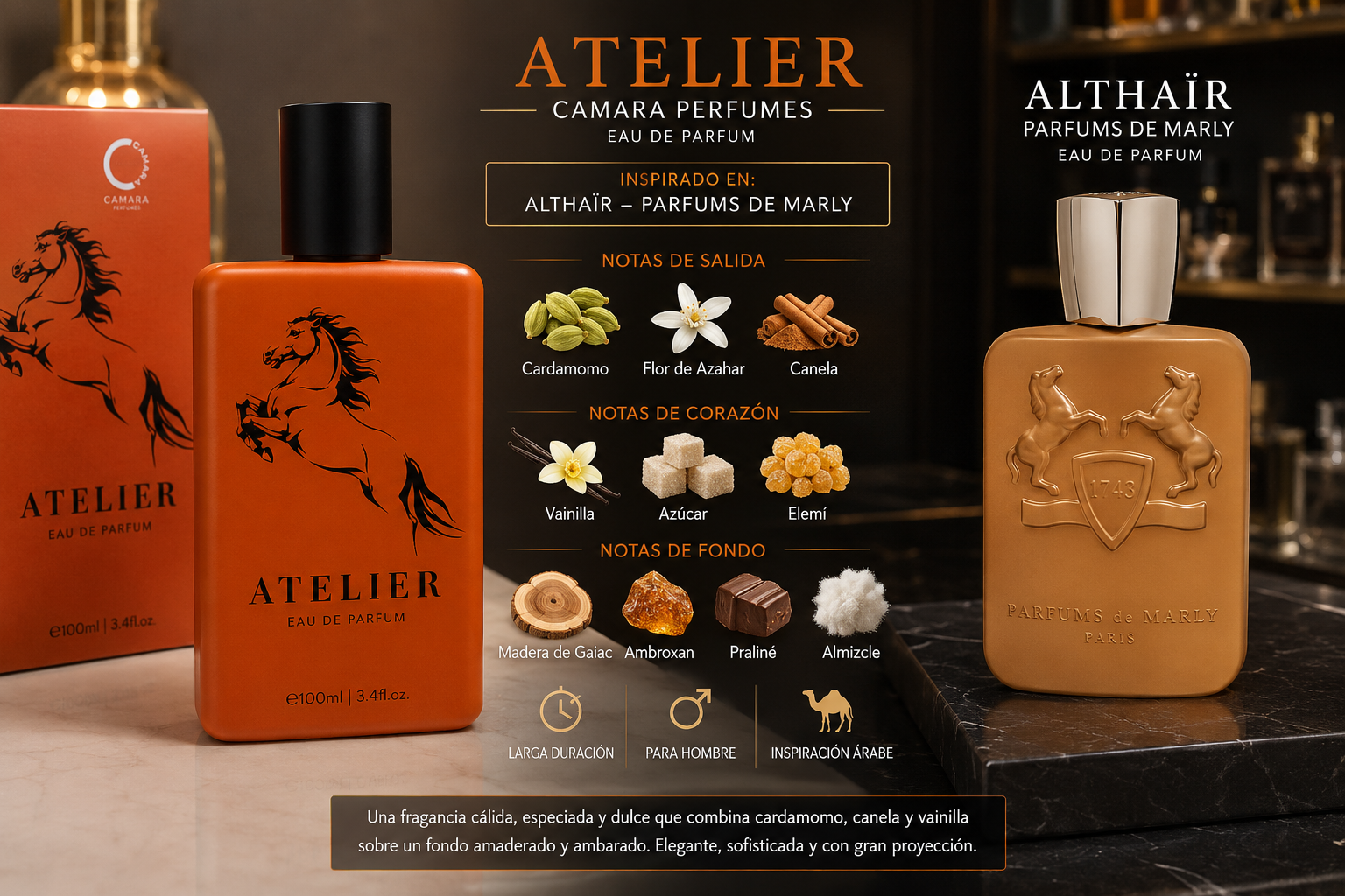 ATELIER – CAMARA PERFUMES
EAU DE PARFUM | 100 ML – 3.4 FL. OZ.