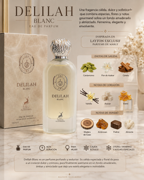 DELILAH BLANC – MAISON ALHAMBRA
EAU DE PARFUM | 100 ML – 3.4 FL. OZ.