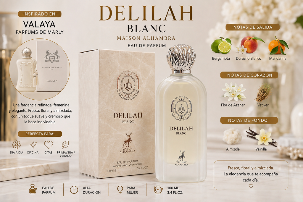 DELILAH BLANC – MAISON ALHAMBRA
EAU DE PARFUM | 100 ML – 3.4 FL. OZ.