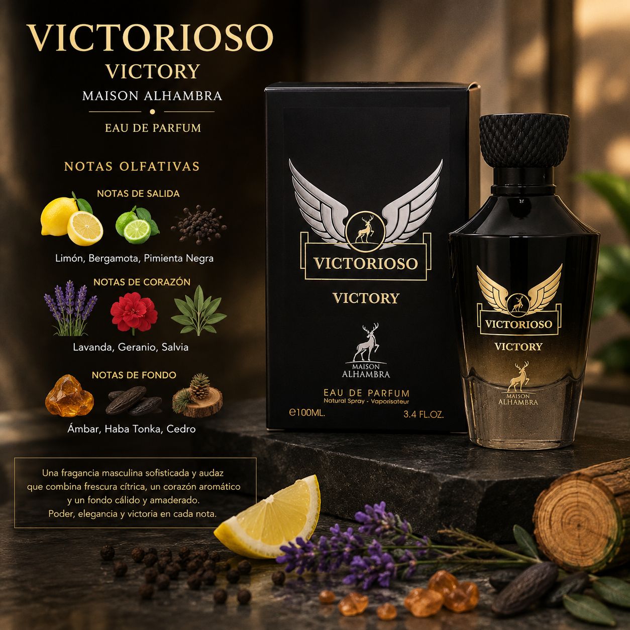VICTORIOSO VICTORY
Maison Alhambra
Eau de Parfum • 100 ML