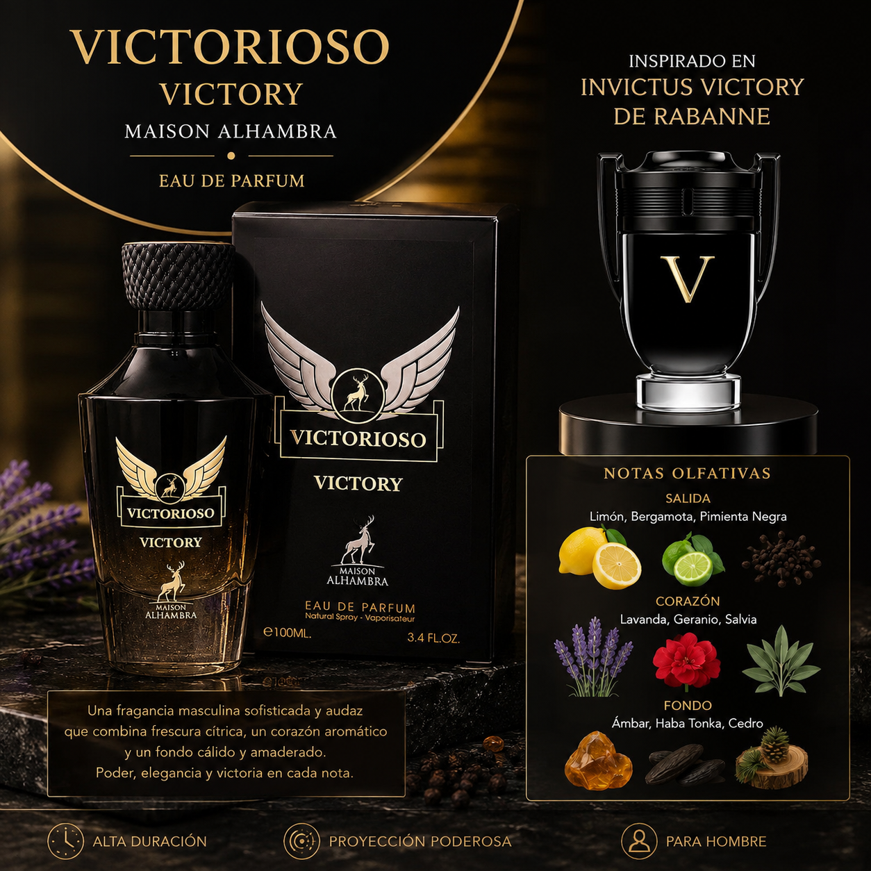 VICTORIOSO VICTORY
Maison Alhambra
Eau de Parfum • 100 ML